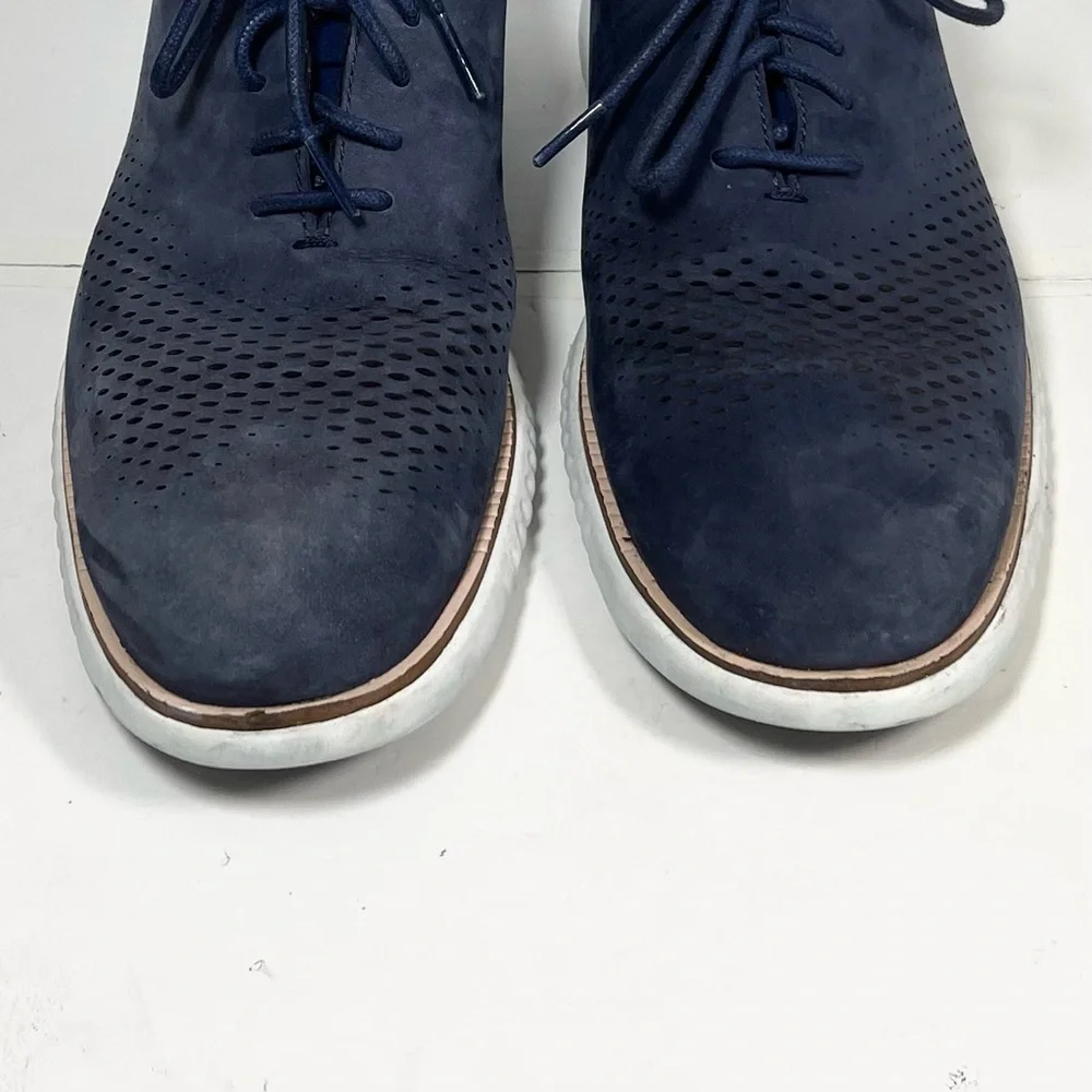 Cole Haan Zerogrand‎ Men's Laser Wing Oxford’s Size 9.5M Blue Leather